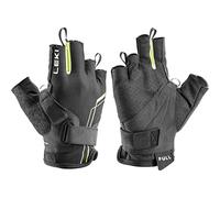 LEKI Nordic Breeze Shark Gants Courts, Noirs, Jaunes, Blancs, EU 10