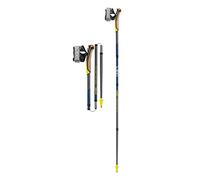 Leki Bâtons de marche nordique Traveller FX One Carbon pliables 115 cm Gris Bleu