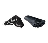 LEKI Trigger Shark Strap Dragonne de Rechange Mixte, Argent, S/M/L & Gummipuffer Tampon en Caoutchouc avec Crampons Mixte, Noir, Taille Unique