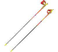 Leki Bâtons de trail Ultratrail FX One Superlite Paire 130 cm Rose néon/Orange pastel/Jaune néon