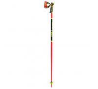 Leki WCR SL 3D - Bâtons ski Bright Red / Black / Neon Yellow 110 cm