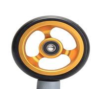 LekLai 1 Roue Avant de Fauteuil Roulant 4 Pouces, Roulette de Fauteuil Roulant, Jante En Aluminium, Remplacement Des Roues Avant de Fauteuil Roulant, Pneu Solide Pour Fauteuil Roulant/Yellow/10Cm/4I