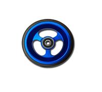 LekLai 1 Roue Avant de Fauteuil Roulant 4 Pouces, Roulette de Fauteuil Roulant, Jante En Aluminium, Remplacement Des Roues Avant de Fauteuil Roulant, Pneu Solide Pour Fauteuil Roulant/Blue/10Cm/4In