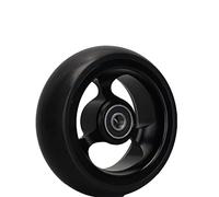 LekLai Roue Avant de Fauteuil Roulant 4 Pouces (10Cm) - Roulette En Aluminium, Pneu Solide, Remplacement Des Roues Avant - Noir