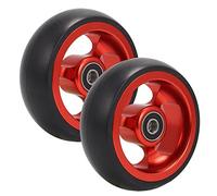 LekLai Roues Avant de Remplacement Pour Fauteuil Roulant de 4 Pouces, Roulettes Antidérapantes En Pu Pour Fauteuil Roulant de Sport, Sans Marquage, 2 Pièces/Red/100Mm/4In