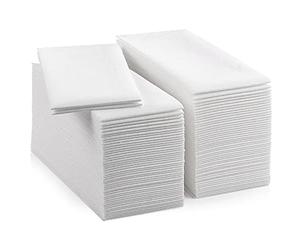 LEKOCH 100 pcs Serviettes de Tables Jetables Intisse Blanche Serviette papier Qualité Rectangle pour fêtes mariage noel 43 * 30cm