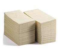 LEKOCH 200 pcs Serviette Papier Bambou Marron Kraft Serviette Cocktail Jetable Serviette Papier 2ply 40 * 40CM