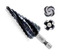 LEKOMESH Foret Étagé Metal,Cobalt HSS M35 Ø 4-22 mm avec Revêtement AlTiN et Queue Hexagonale Rapide - Fraise Étagée Multimatériaux (Acier Inoxydable, Métal, Aluminium, Cuivre, Bois, Plastique)