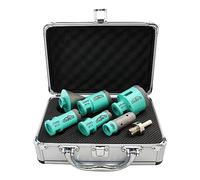 LEKOMESH Forets Diamant Carrelage - 7pcs (20/25/35/50mm+20mm Fraise Diamantée+50mm Forets Chanfreinés+Adaptateur) Trépan Diamant pour Porcelaine Céramique Carrelage Granit Marbre