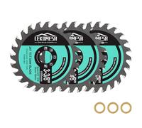 LEKOMESH Lame de Scie Circulaire - 3pcs 85mm Disque à Tronçonner Meuleuse pour Bois Lame TCT pour Scie Circulaire pour Bois Plastique