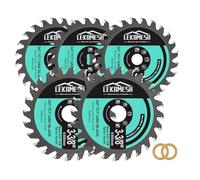 LEKOMESH Lame de Scie Circulaire - 5pcs 85mm Disque à Tronçonner Meuleuse pour Bois Lame TCT pour Scie Circulaire pour Bois Plastique