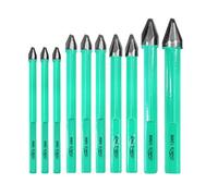 LEKOMESH Mèches Foret Carrelage Carbure - 10 pièces 5mm*3+6mm*3+8mm*2+10mm+12mm Foret Carrelage, Meche Verre pour Bois Plastique Maçonnerie Céramique Béton Marbre, Tige Triangulaire