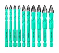 LEKOMESH Mèches Foret Carrelage Carbure - 10 pièces 6mm*4+8mm*2+10mm*2+12mm*2 Foret Carrelage, Meche Verre pour Bois Plastique Maçonnerie Céramique Béton Marbre, Tige Hexagonale