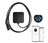 LEKTRI·CO Home Borne de Recharge Intelligente pour VE avec Wi-FI, câble sécurisé Type 2 avec obturateur de 5 m, 6A-32A, triphasée 22 KW, Borne de Recharge pour VE, App Mobile, Protection IP54