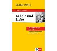 Georg Müller Klett Lektürehilfen Schiller Kabale und Liebe: für Oberstuf (Relié)
