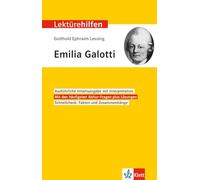 Lektürehilfen Gotthold Ephraim Lessing "Emilia Galotti": Interpretationshilfe für Oberstufe und Abitur
