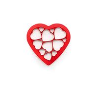 Lékué 0200160R01M017 Emporte-pièce en Forme de Coeur 1,8 x 24 x 25 cm