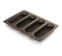 Lékué – Moule à baguettes silicone marron 29,2 x 20,3 x 2 cm – Set de 4