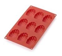 LÉKUÉ 0620609R01M022 MOULE À MADELEINES 9 CAVITES SILICONE PLATINE Platine G