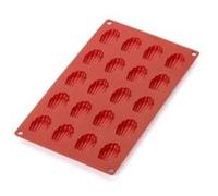 LÉKUÉ 0620620R01M022 MOULE À MINI MADELEINES 20 CAVITES SILICONE PLATINE Platine G