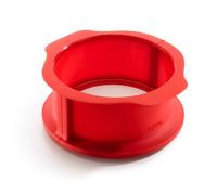 Lékué 2412515R01 Moule à Charnière avec Plancher Plastique/Céramique Rouge 15 cm