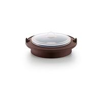 Lékué 3400704M10M017 Cuiseur vapeur Silicone Brun 24 x 24 x 6 cm