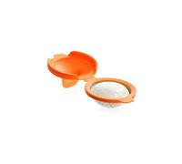 Lékué 3402900N07U008 Ustensile pour Cuisson d'œuf poché Acier Inoxydable/Silicone Orange 9,3 x 11 x 7,5 cm