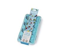 Lékué Bac à glaçons avec couvercle, Caoutchouc SBS, Dauphin Bleu