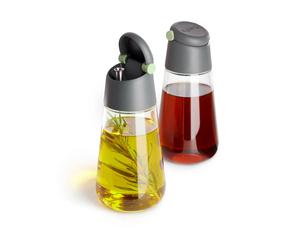 Lékué Bouteille huile/vinaigre Lékué lot de 2 Gris