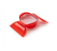 Lékué - Cocotte Ogya avec Filtre - Rouge - 3-4 Personnes - Silicone Platine