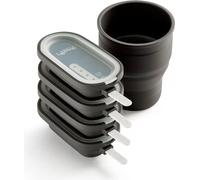 Set de 4 moules creamy 3d, pot fondue chocolat et bâtonnets réutilisables Lékué Marron foncé