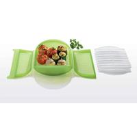 LÉKUÉ Cuiseur vapeur avec plateau 3-4p. Vert