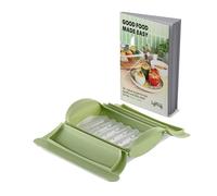 Lékué Cuiseur vapeur en silicone avec plateau et livre de recettes, 2 pièces