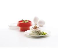 Lékué - Cuisson Vapeur - Cuit Oeuf Ovo - Cylindrique - Rouge