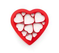 Lékué Emporte-pièce cœurs Lékué 24x25.2 cm Rouge