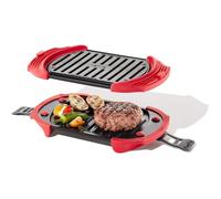 LEKUE Grill micro ondes en silicone et acier - 25 x 15 cm