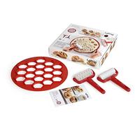 Lékué Kit Petits Fours, 1 découpoir, 2 rouleaux et livret recettes, Rouge