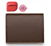 Lékué Kit Tapis de Cuisson en Silicone pour Biskuitrolle, BPA Sans, 3 Pièces