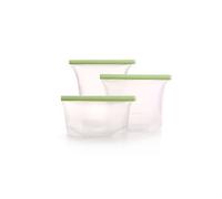 LEKUE Lot de 3 sacs réutilisables (0.5 L + 1 L + 1.5 L) Silicone Bag