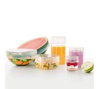 LEKUE Lot de 6 couvercles extensibles Transparents