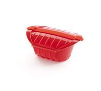 Lékué Maxi cuiseur à vapeur micro-ondes 1-2 p, silicone rouge