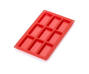 Lékué Moule à financiers en silicone Lékué lot de 9 Rouge