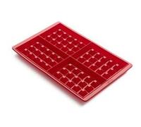 Lékué - 0215000R01M017 - Moule à Gaufres - 2 Plaques - Silicone Platine