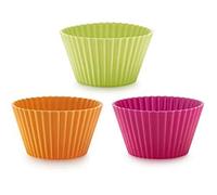 Lékué Moule à Muffin Multicolore, lot de 6, diam. 7 cm