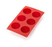 Lékué Moule à muffins en silicone Lékué lot de 6 Rouge