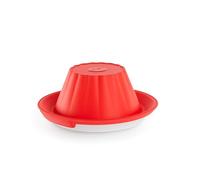Lékué Moule à pudding de silicone avec assiette céramique