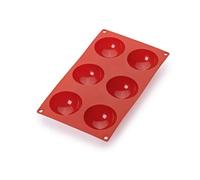 Plat / moule GENERIQUE LEKUE 0620206R01M022 MOULE DEMI-SPHERES 6 CAVITES SILICONE PLATINE