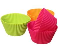 LEKUE Moule en silicone (Cupcakes) pour grands muffins | rouge