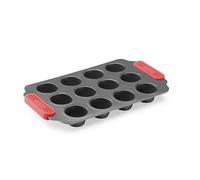 Lékué Moule Mini Muffins Pâtisserie Métal anti-adhésif 12 cavités