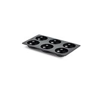 Lékué Moule Siicone 6 cavités Doughnut Noir